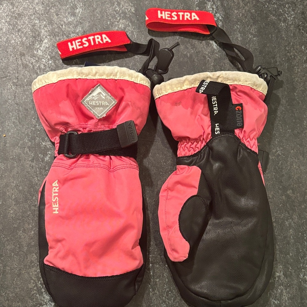 Hestra Pink Winter Mittens